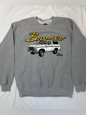 Ford Grey Crewneck with Yellow Bronco Graphic